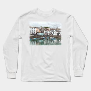 Summer Fishing boats in Falmouth Harbour, Cornwall England UK Long Sleeve T-Shirt